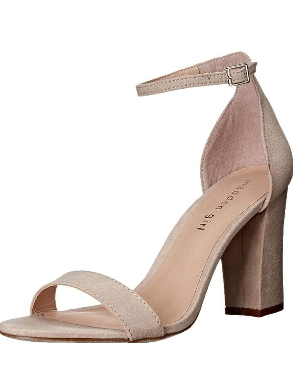 NWT Madden Girl Beella Blush Ankle Strap Block Heel Sandals Size 11M